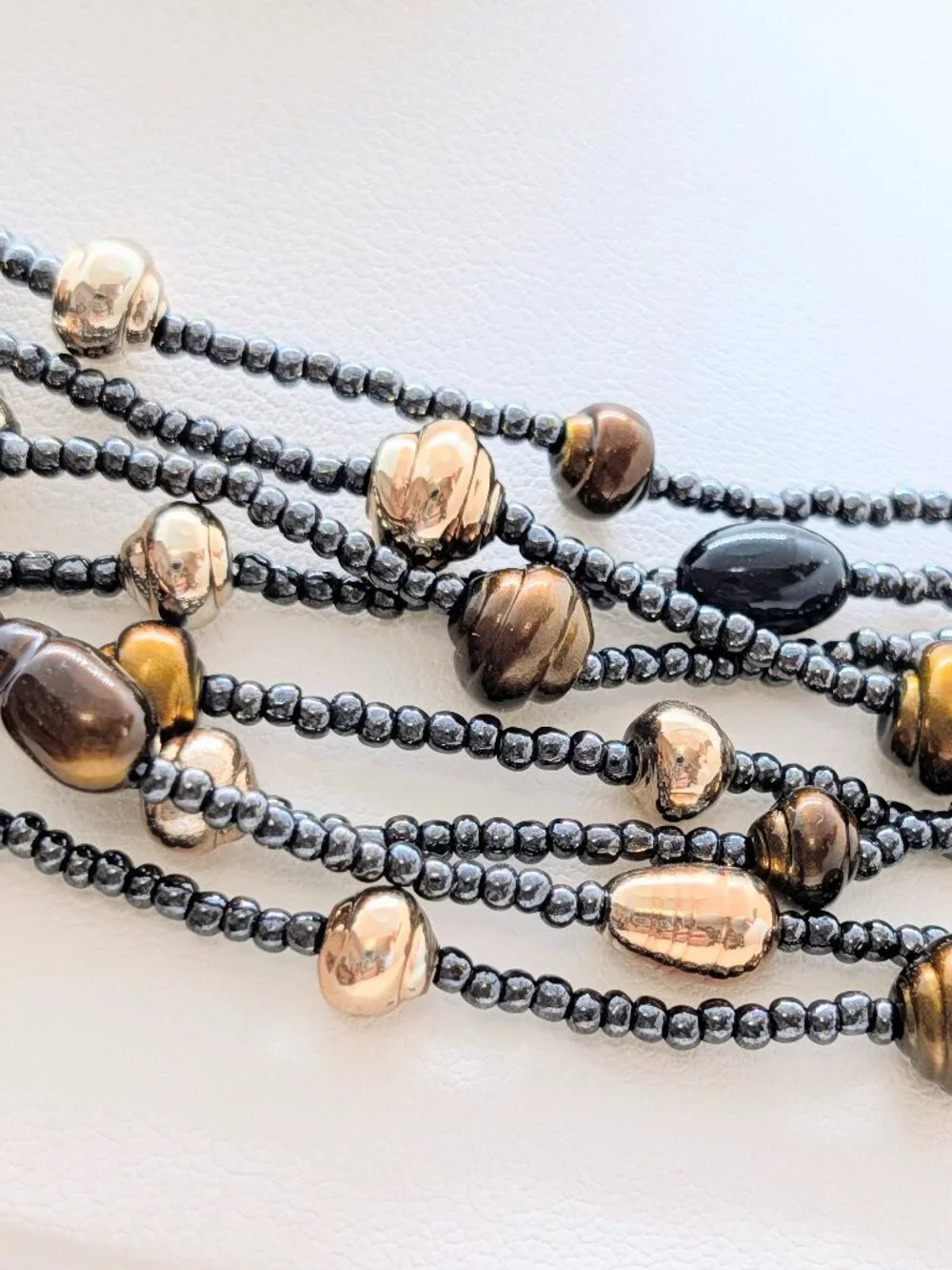 NEW multistrand 16 inch beaded fashion necklace - Picture 3 of 12